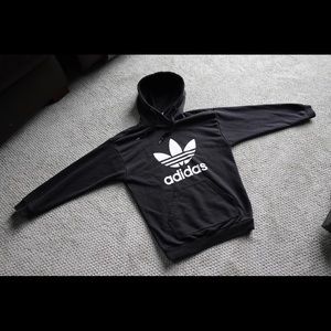 Adidas big logo Hoodie in black women size S